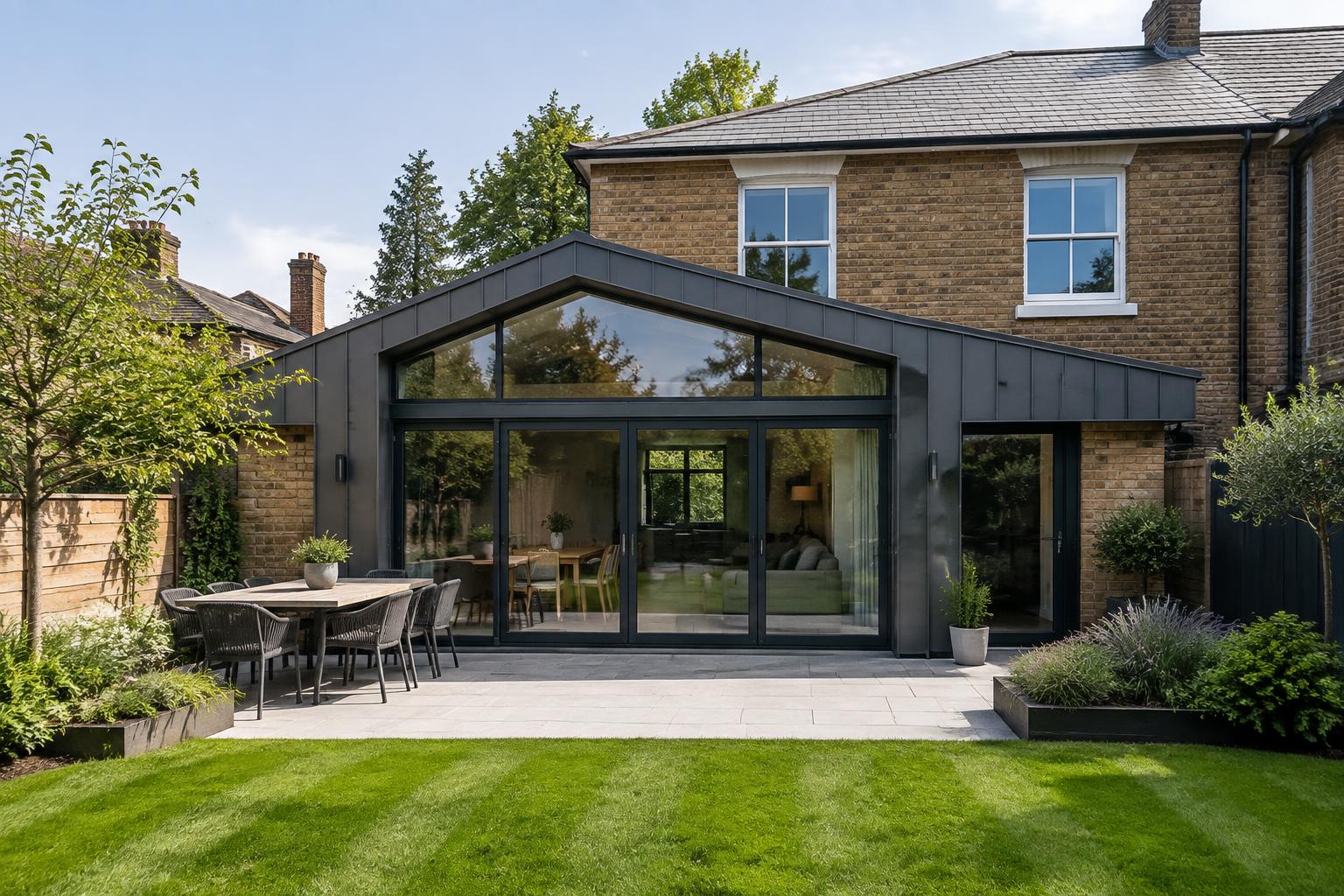 Completed modern home extension