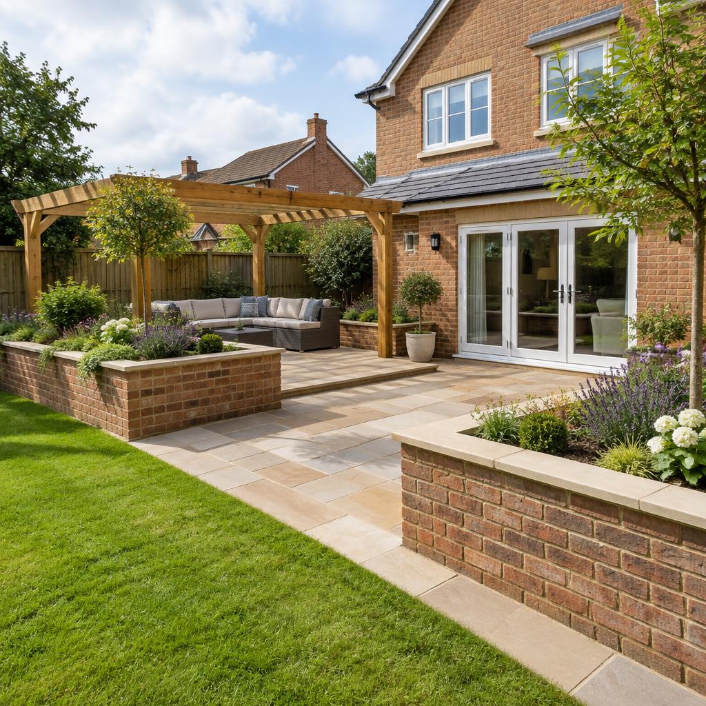 Landscaped family garden